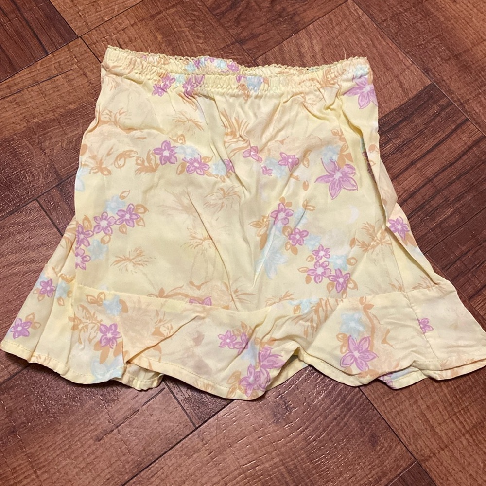 OLD NAVY 3T YELLOW FLORAL SKIRT